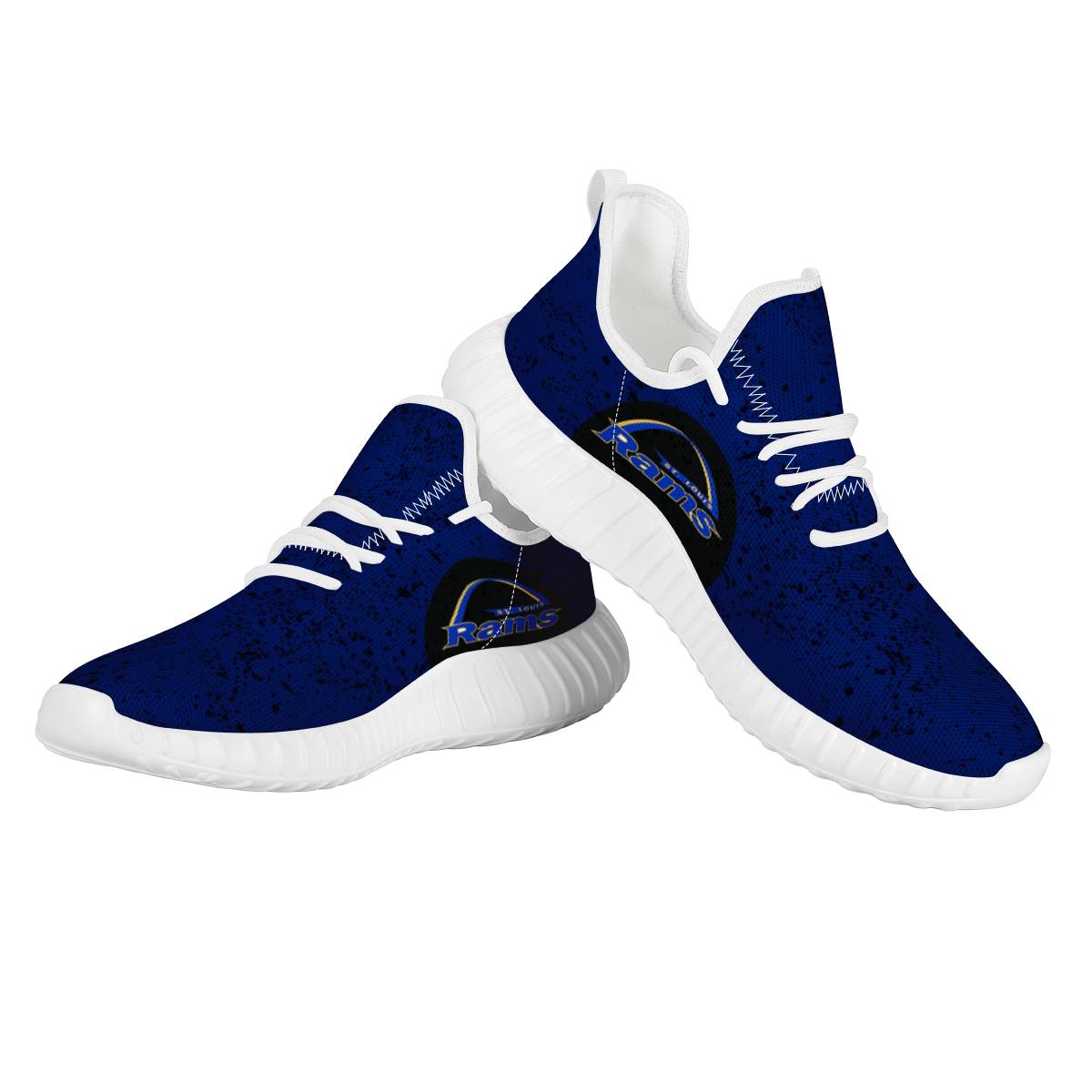 Men's Los Angeles Rams Mesh Knit Sneakers/Shoes 005